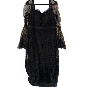 VENUS Black Sheer Dress